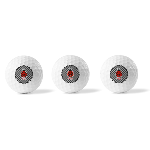 Ladybugs & Gingham Golf Balls - Generic - Set of 3 - APPROVAL