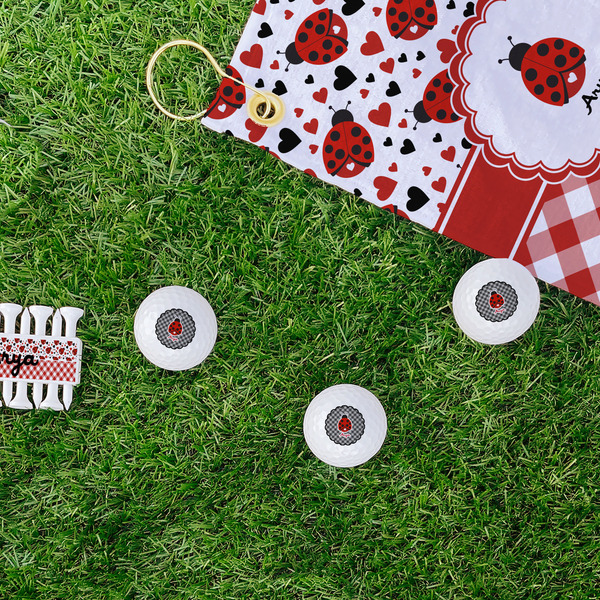 Ladybugs & Gingham Golf Balls - Generic - Set of 3 - LIFESTYLE