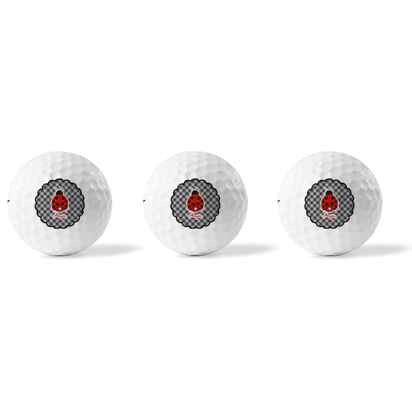 Ladybugs & Gingham Golf Balls - Titleist - Set of 3 - APPROVAL
