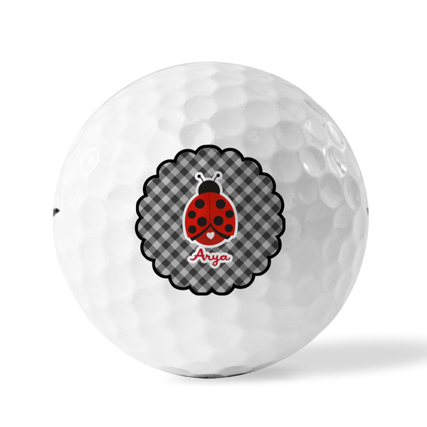 Ladybugs & Gingham Golf Balls - Titleist - Set of 3 - FRONT