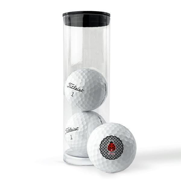 Ladybugs & Gingham Golf Balls - Titleist - Set of 3 - PACKAGING
