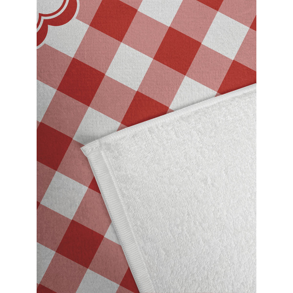 Ladybugs & Gingham Golf Towel - Detail