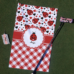 Ladybugs & Gingham Golf Towel Gift Set (Personalized)