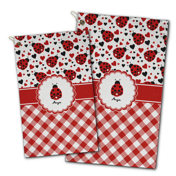 Ladybugs & Gingham Golf Towel - PARENT (small and large)