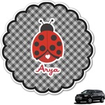 Ladybugs & Gingham Graphic Car Decal (Personalized)