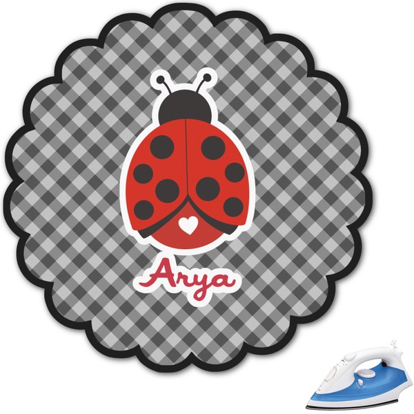 Custom Ladybugs & Gingham Graphic Iron On Transfer - Up to 4.5"x4.5" (Personalized)