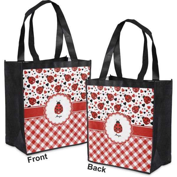 Ladybugs & Gingham Grocery Bag - Apvl