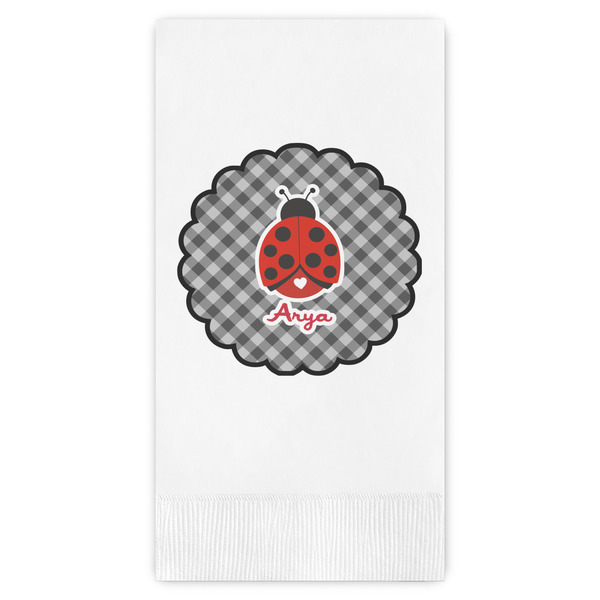 Custom Ladybugs & Gingham Guest Towels - Full Color (Personalized)