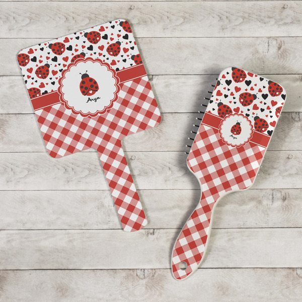 Ladybugs & Gingham Hand Mirrors - In Context