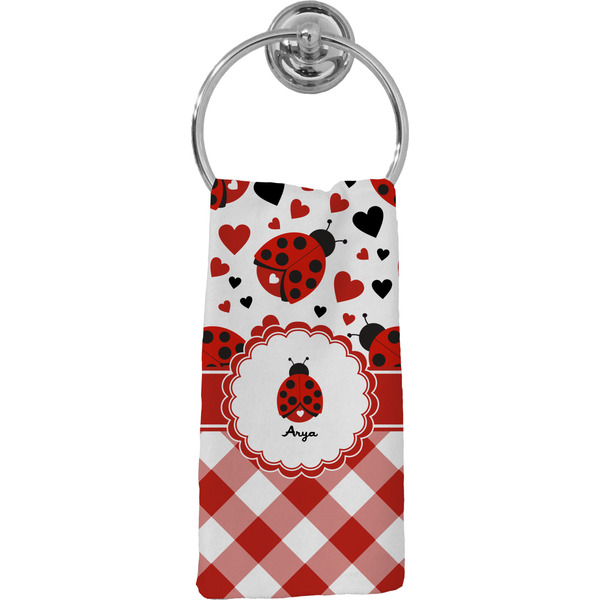 Custom Ladybugs & Gingham Hand Towel - Full Print (Personalized)