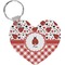 Ladybugs & Gingham Heart Keychain (Personalized)