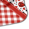 Ladybugs & Gingham Hooded Baby Towel- Detail Corner