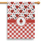 Ladybugs & Gingham 28" House Flag (Personalized)