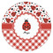 Ladybugs & Gingham Icing Circle - Large - Single