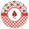 Ladybugs & Gingham Icing Circle - Medium - Single