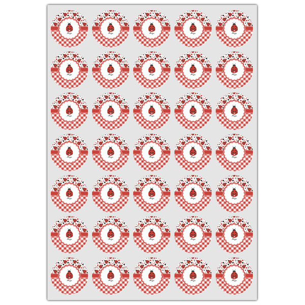 Ladybugs & Gingham Icing Circle - XSmall - Set of 35