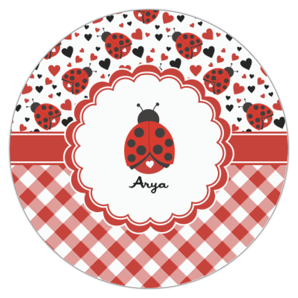 Ladybugs & Gingham Icing Circle - XSmall - Single