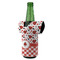 Ladybugs & Gingham Jersey Bottle Cooler - ANGLE (on bottle)