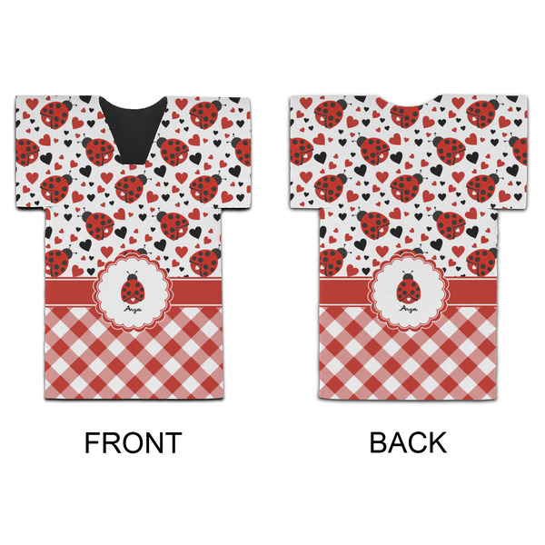 Ladybugs & Gingham Jersey Bottle Cooler - APPROVAL