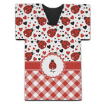 Ladybugs & Gingham Jersey Bottle Cooler (Personalized)