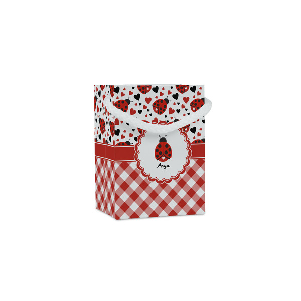 Custom Ladybugs & Gingham Jewelry Gift Bags (Personalized)