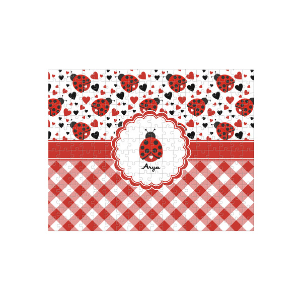Custom Ladybugs & Gingham 252 pc Jigsaw Puzzle (Personalized)