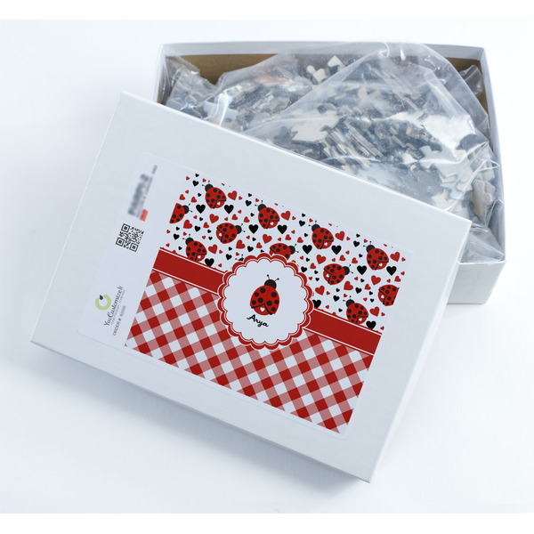 Ladybugs & Gingham Jigsaw Puzzle 500 Piece - Box