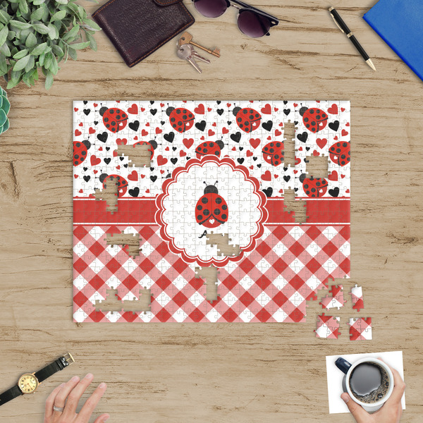 Ladybugs & Gingham Jigsaw Puzzle 500 Piece - In Context