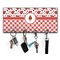 Ladybugs & Gingham Key Hanger w/ 4 Hooks & Keys