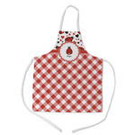 Ladybugs & Gingham Kid's Apron w/ Name or Text