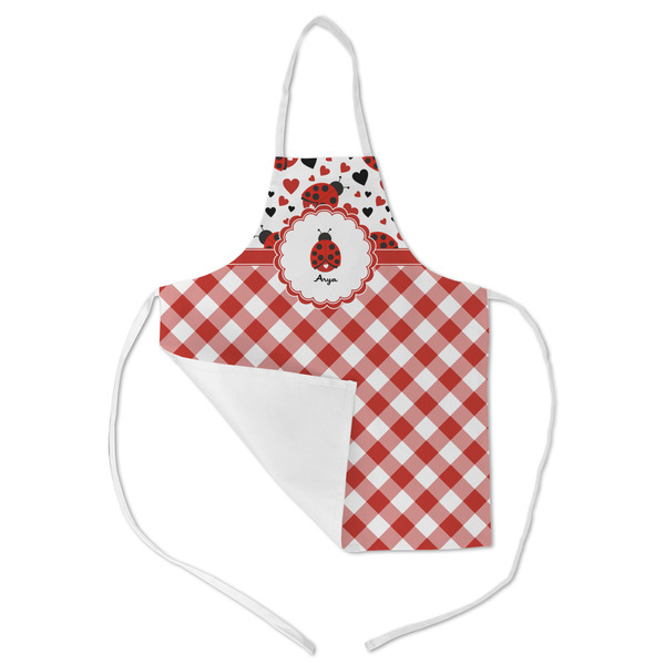 Ladybugs & Gingham Kid's Aprons - Medium - Main (med/lrg)