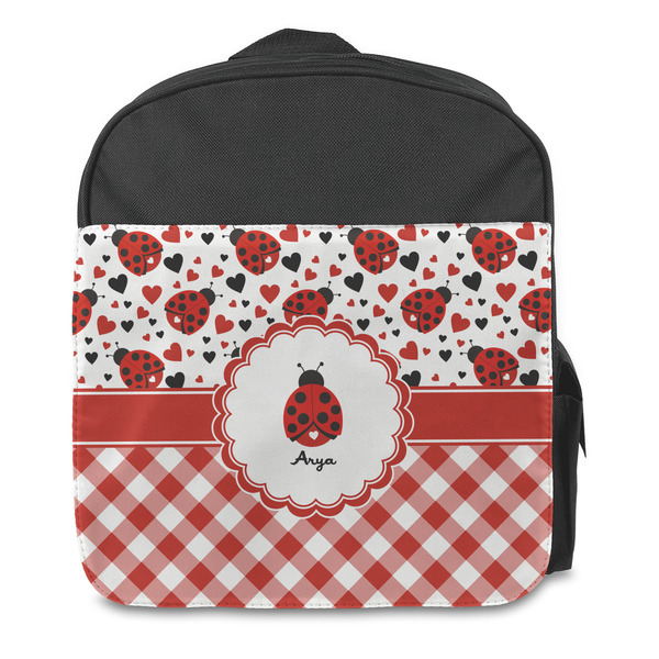 Ladybugs & Gingham Kids Backpack - Front