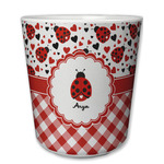 Ladybugs & Gingham Plastic Tumbler 6oz (Personalized)