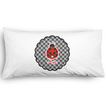 Ladybugs & Gingham Pillow Case - King - Graphic (Personalized)