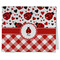Ladybugs & Gingham Kitchen Towel - Poly Cotton - Folded Half