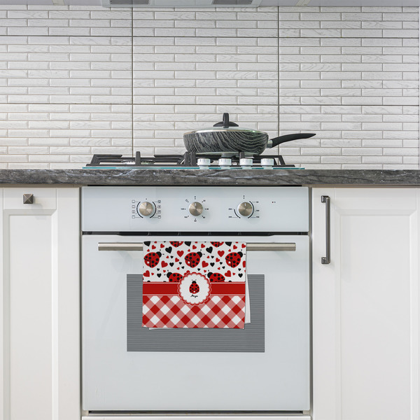Ladybugs & Gingham Kitchen Towel - Poly Cotton - Lifestyle