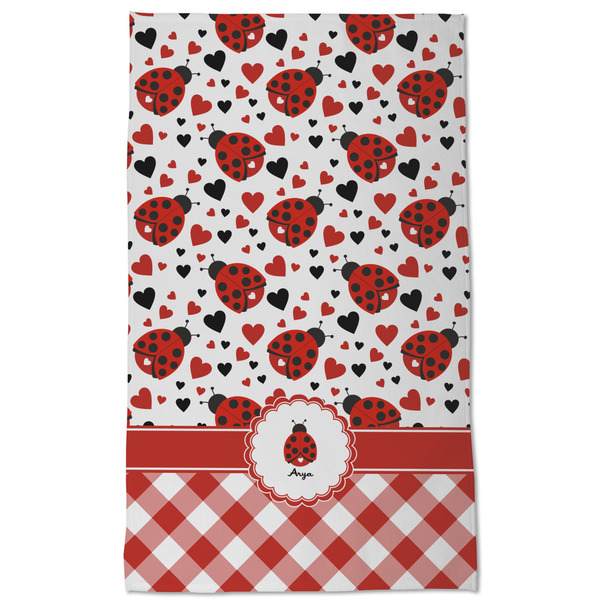 Ladybugs & Gingham Kitchen Towel - Poly Cotton - Full Front