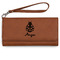 Ladybugs & Gingham Ladies Wallet - Leather - Rawhide - Front View