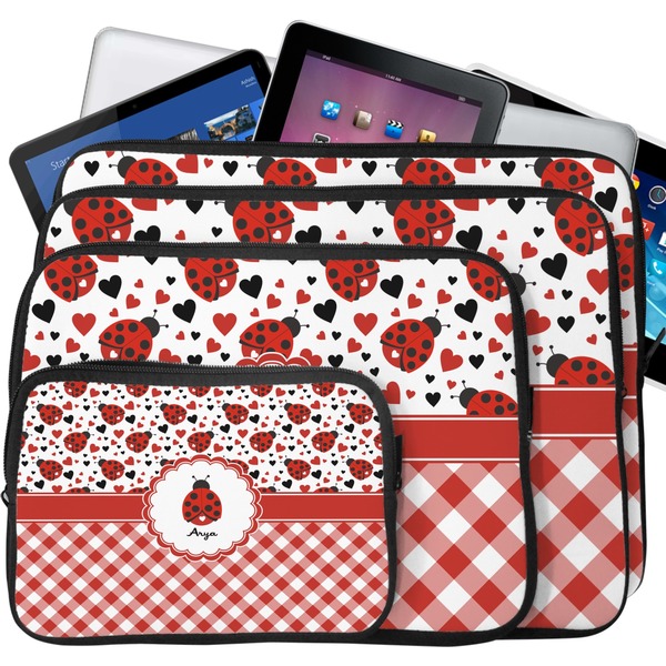 Ladybugs & Gingham Laptop Case Sizes
