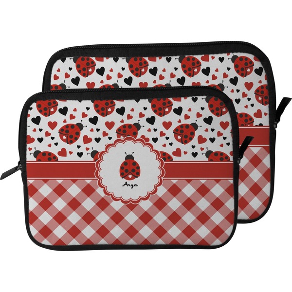 Ladybugs & Gingham Laptop Sleeve (Size Comparison)