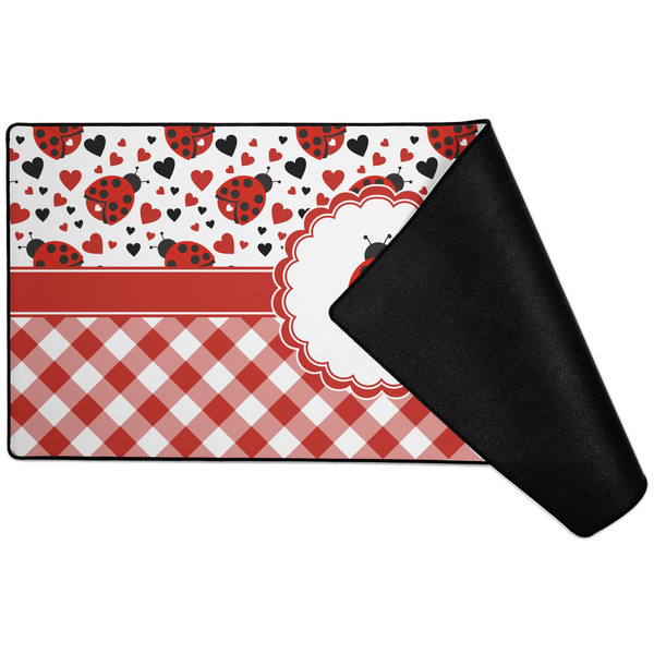 Ladybugs & Gingham Large Gaming Mats - FRONT W/ FOLD