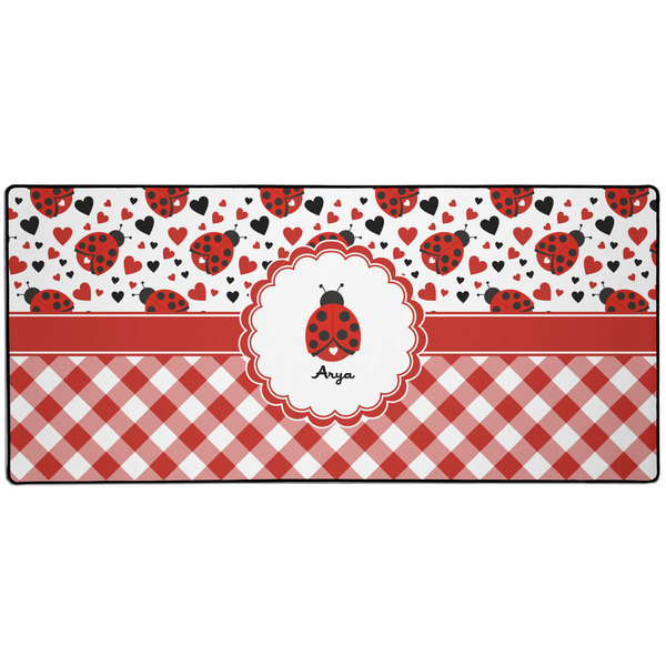 Custom Ladybugs & Gingham Gaming Mouse Pad (Personalized)