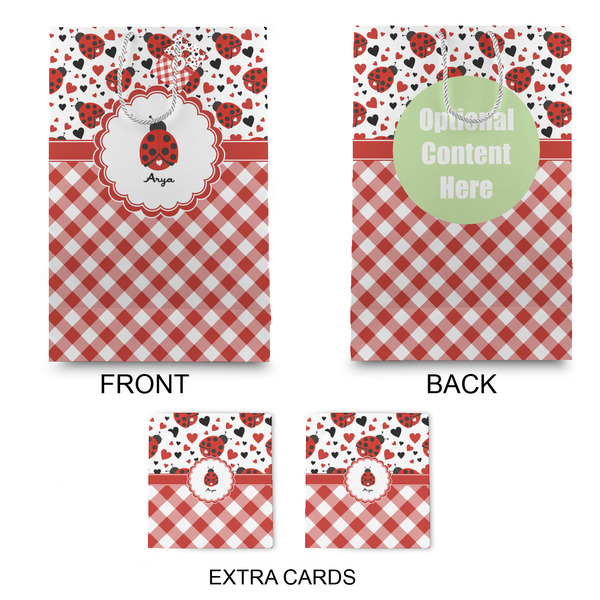 Ladybugs & Gingham Large Gift Bag - Approval