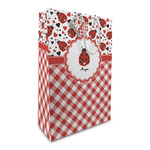 Ladybugs & Gingham Large Gift Bag (Personalized)