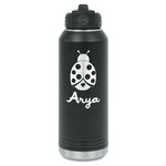 Ladybugs & Gingham Water Bottles - Laser Engraved - Front & Back (Personalized)