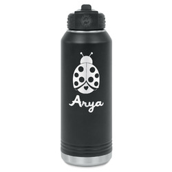 Ladybugs & Gingham Water Bottles - Laser Engraved (Personalized)