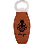 Ladybugs & Gingham Leatherette Bottle Opener (Personalized)