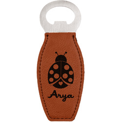 Ladybugs & Gingham Leatherette Bottle Opener (Personalized)
