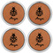 Ladybugs & Gingham Leather Coaster Set of 4