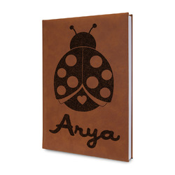 Ladybugs & Gingham Leather Sketchbook - Small - Double Sided (Personalized)